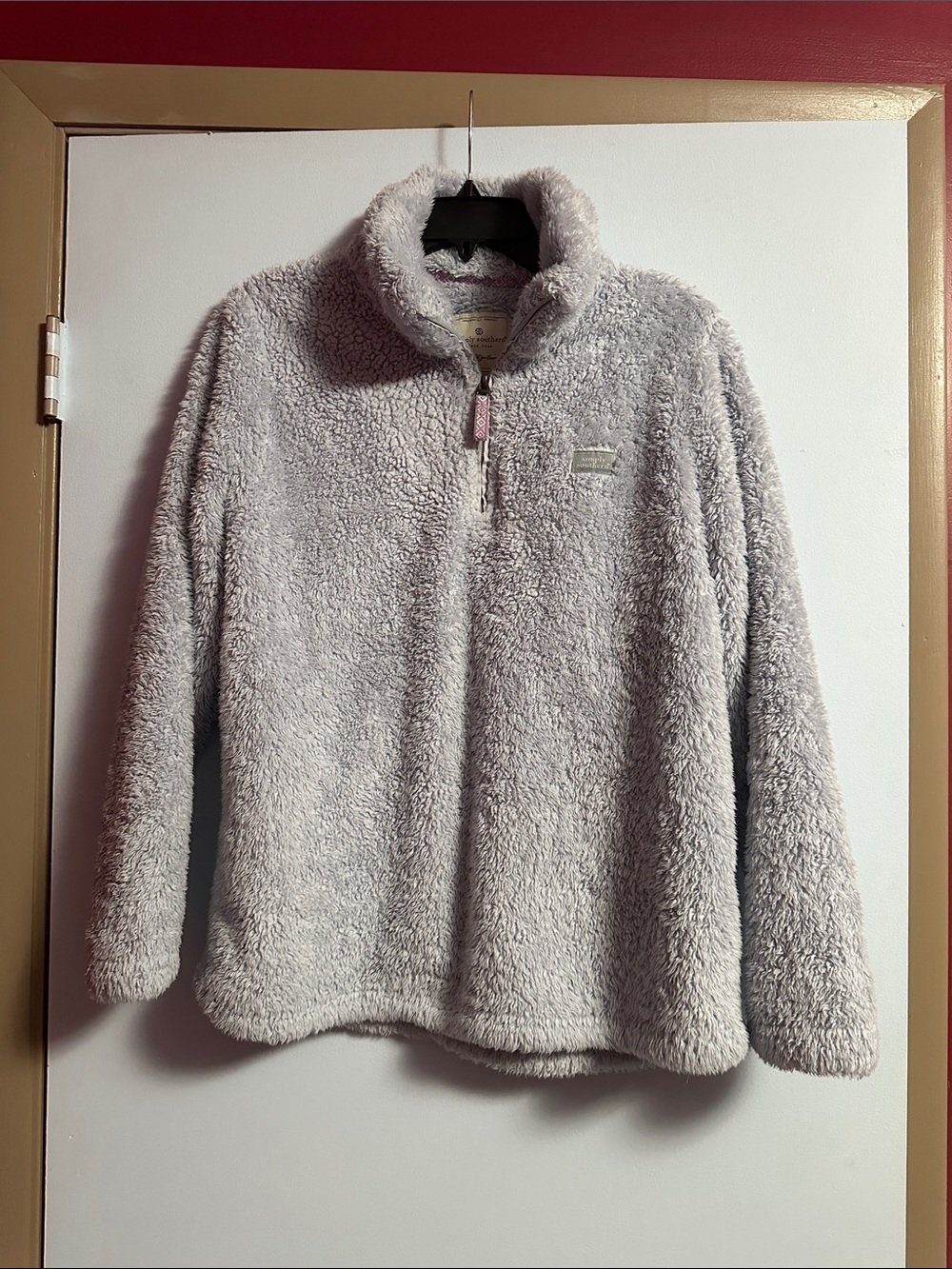 Simply Southern Plush Quarter-Zip Pullover - Light Lavender